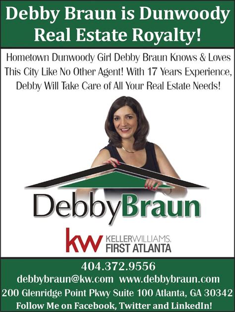 Print Ad Designed For Dunwoody Real Estate Agent Debby Braun Of Keller