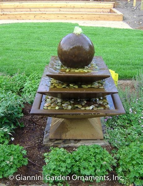 Maintenance free solar fountain feature. Shallow Three Tier Tapered Square Fountain in 2020 | Stone ...