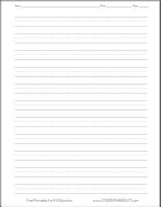 This is an instant download pdf. Dashed Line Handwriting Practice Paper Printable Worksheet for Primar… | Handwriting practice ...