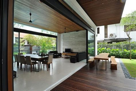 Stylish Bungalow Inspired Residence In Singapore Sunset Terrace House