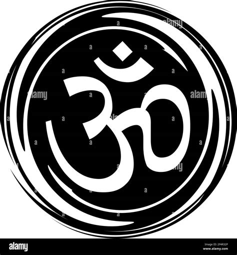 Hindu Om Aum Symbol Silhouette Black And White Stock Photos And Images