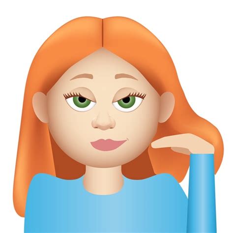 Gingermoji Redhead Emoji Stickers For Imessage By Playa Apps