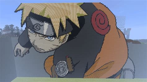 Naruto Shippuden Mega Pixel Art Minecraft Map