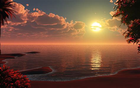 2880x1800 Beautiful Beach Sunset Artwork Macbook Pro Retina Hd 4k Wallpapersimagesbackgrounds