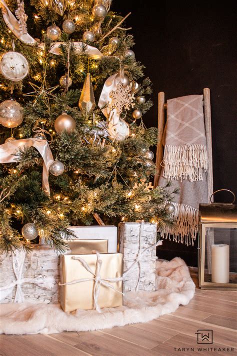 Modern Cream And Gold Christmas Tree Taryn Whiteaker Designs