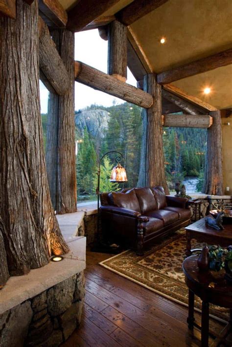 21 Luminous Modern Living Rooms Showcasing Forest Views
