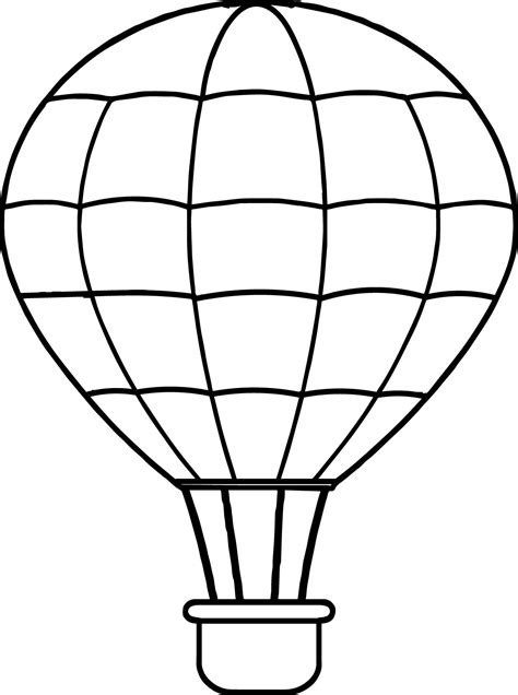 Hot Air Balloon Line Drawing | Free download on ClipArtMag