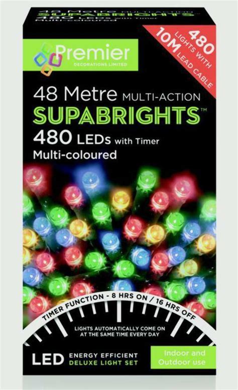 Premier 480 Multi Action Led Supabrights Xmas Various Colours Lights