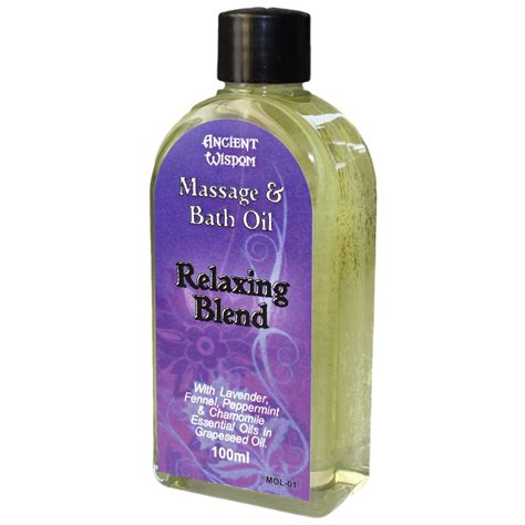 Relaxing Massage Oil With Lavender Fennel Peppermint And Chamomile
