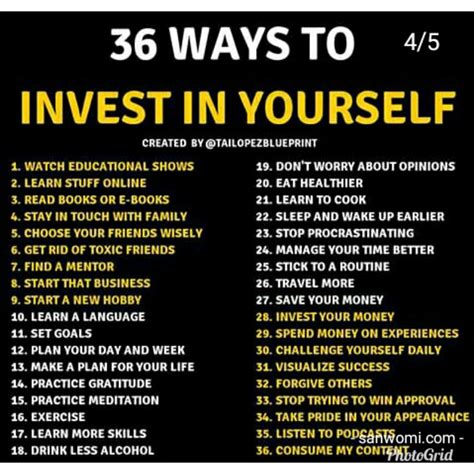 36 Ways To Invest In Yourself. - Business - Nigeria