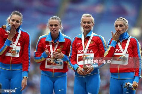 Gold Medalists Yulia Gushchina Tatyana Firova Kseniya Ryzhova And Nachrichtenfoto Getty