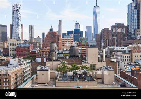 New York City Rooftops In Midtown Manhattan Stock Photo Alamy