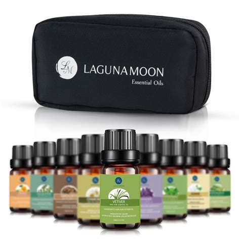 Lagunamoon Essential Oils Set Aromatherapy Premium Therapeutic Oil Top