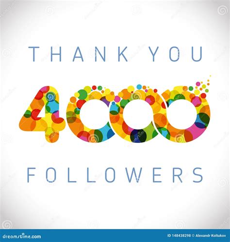 4000 Followers Web Thanks Stock Vector Illustration Of Vector 148438298