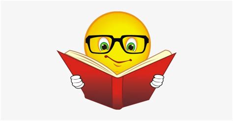 Avid Reader Emoji Reading A Book Transparent Png 422x347 Free
