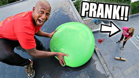 Ice Water Balloon Prank On My Mom Youtube