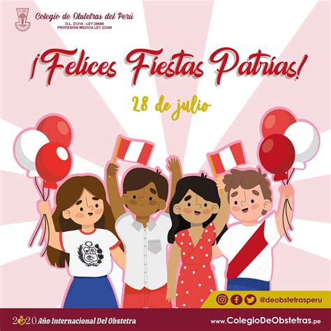Felices Fiestas Patrias Colegio De Obstetras Del Perú