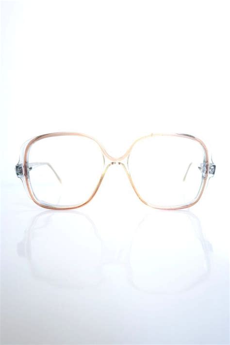 1970s clear glasses oversized fawn womens eyeglasses 70s etsy clear glasses cat eye glasses