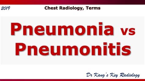 Pneumonia Vs Pneumonitis Terms Youtube