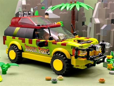 Lego Moc Ford Explorer Jurassic Park By Ibrickeditup Rebrickable Build With Lego