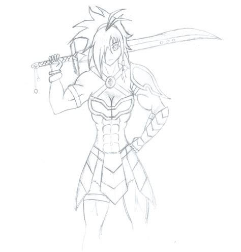 Anime Warrior Girl Drawing At Getdrawings Free Download