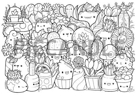 Kawaii Doodle Coloring Pages