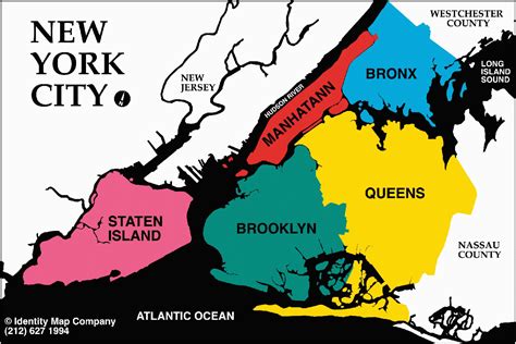 The Five Boroughs Of New York City Map Of New York Nyc Map New York