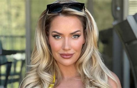 Ig Model Golfer Paige Spiranac Suffocate Her Huge Boobs In Tiny Yellow Bikini Page Of