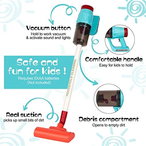 Bezzoni Kids Vacuum That Really Works Kids Cleaning Set With Lights