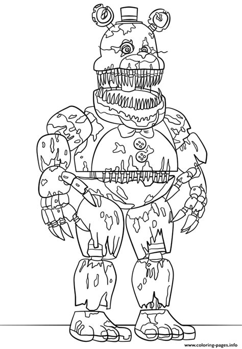 Fnaf All Animatronics Free Coloring Pages