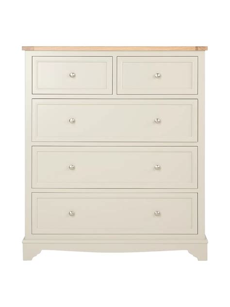 John Lewis And Partners St Ives 5 Drawer Chest Fsc Certified Oak Birch