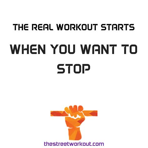 The Real Workout Starts When You Want To Stop ~ Workout Printable Planner