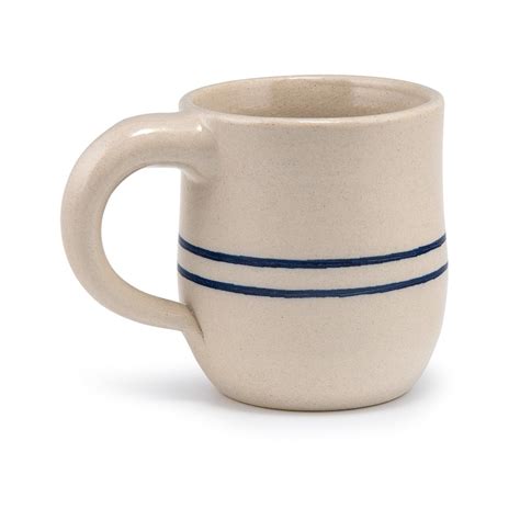 Mast General Store Blue Stripe Pottery Coffee Mug