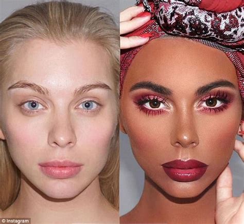 Makeup Artist Takes Heat For Turning White Model Black Daily Mail Online