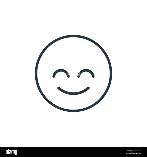Icono De Vector De Contorno De Emoji En Calma Línea Fina Negro Icono