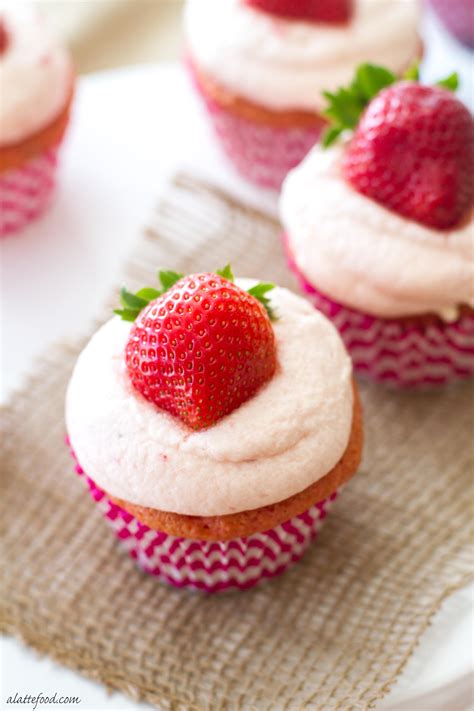 Split 24 oreo cookies into halves leaving the cream filling on one side (use a. Strawberries and Cream Cupcakes