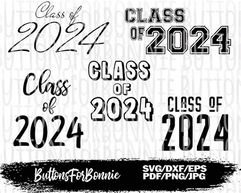 Class Of 2024 Svg Senior 2024 Svg Senior Portrait Overlay Etsy