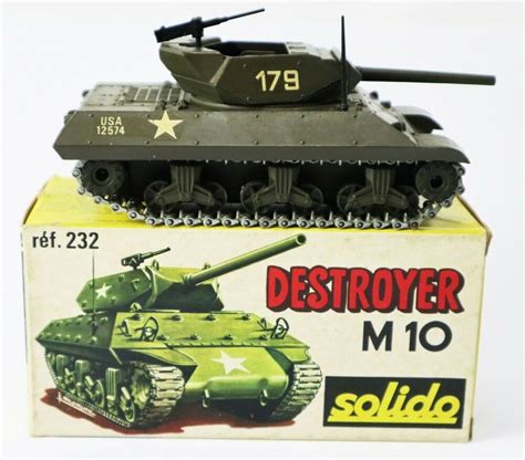 Vintage Solido Diecast Military Usa Army Tank Destroyer M10 Wii Made