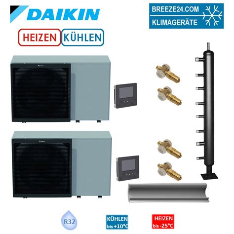 Daikin Set Kaskade 2 x Altherma 3 M EBLA11D3W1 Monoblock Wärmepumpe