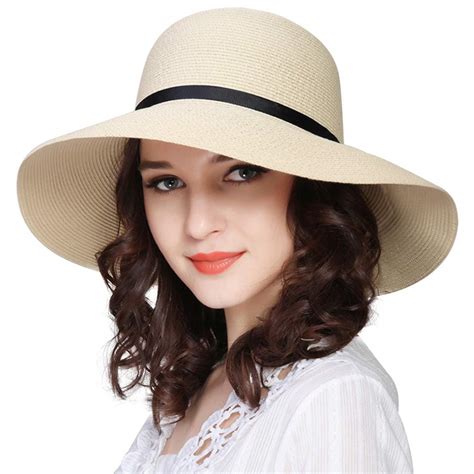 Furtalk Sun Hats For Women Wide Brim Straw Hat Beach Hat Upf Uv