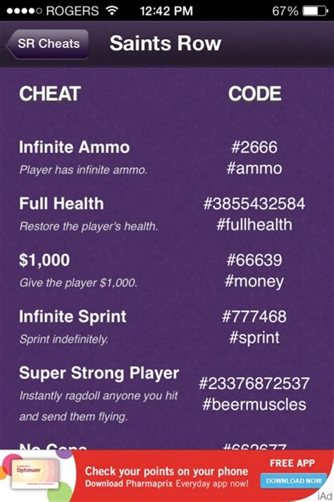 Cheat codes for saints row 1 to 4=) ps3 and xbox 360. 