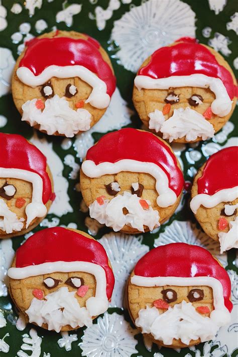 They are essentially peanut butter sandwich cookies shaped like a peanut. NUTTER BUTTER Santas + Snowmen | Diana Elizabeth