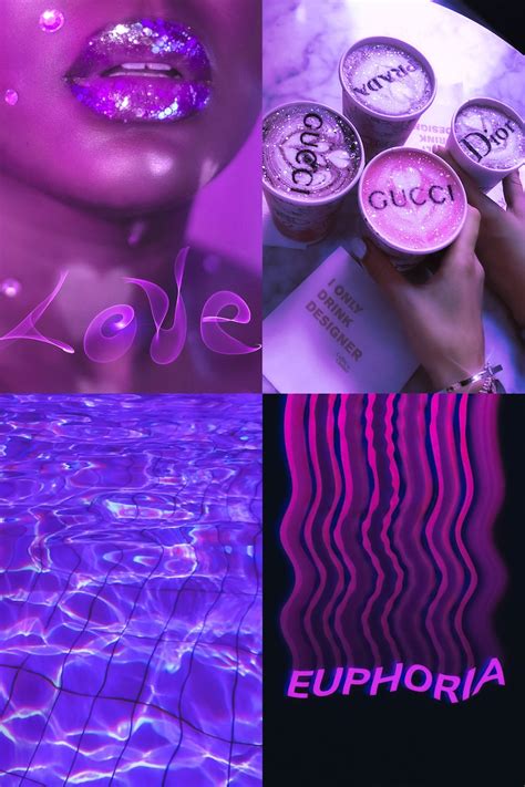 Euphoria Aesthetic Wall Collage Kit Boujee Purple Photo Kit Etsy My Xxx Hot Girl