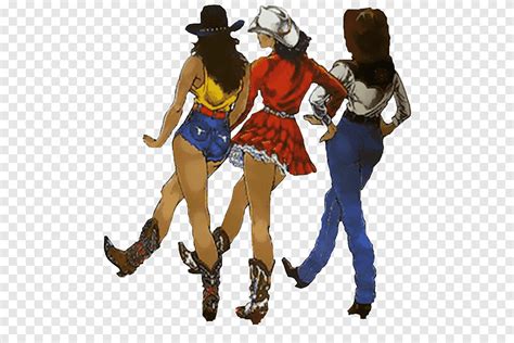 Line Dance Country Dance Country Music Animation Cartoon Performing