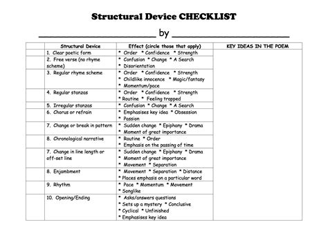 Structure Poems