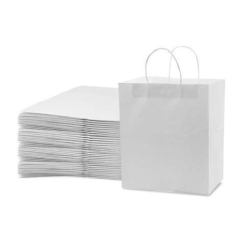 Prime Line Packaging White Paper Bags Take Out Bags Paper Bags With