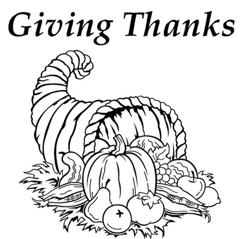Giving Thanks Coloring Page Coloring Pages