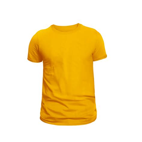 Isolated Yellow T Shirt Front 35575259 Png
