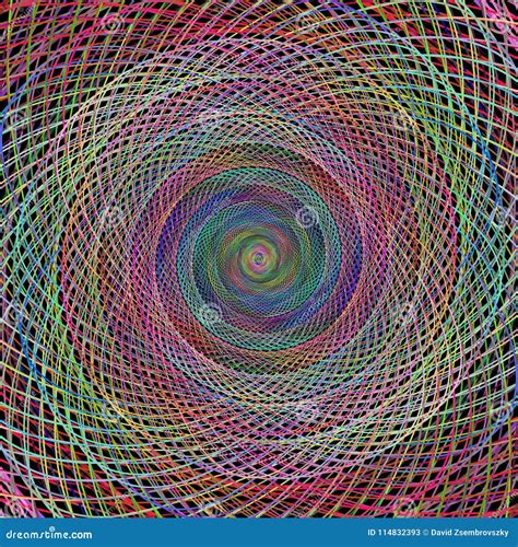 Hypnotic Spiral Fractal Art Design Background Stock Vector
