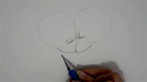 Como Dibujar Una Pareja Anime Besandose Dibujo De Amor Youtube